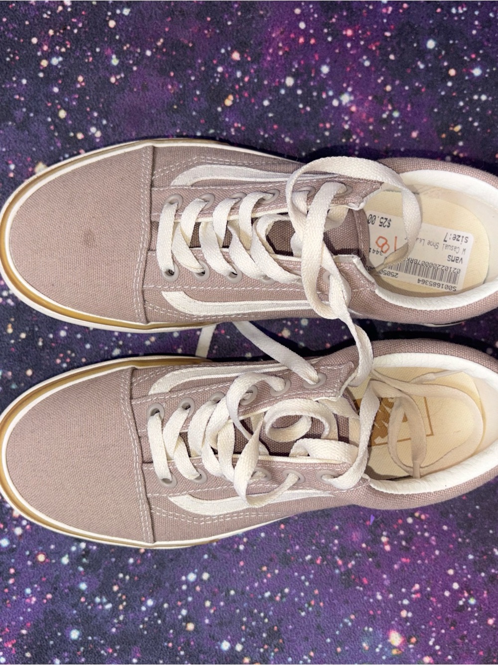 Vans thick sole Casual Low-Top Canvas Sneakers in Taupe